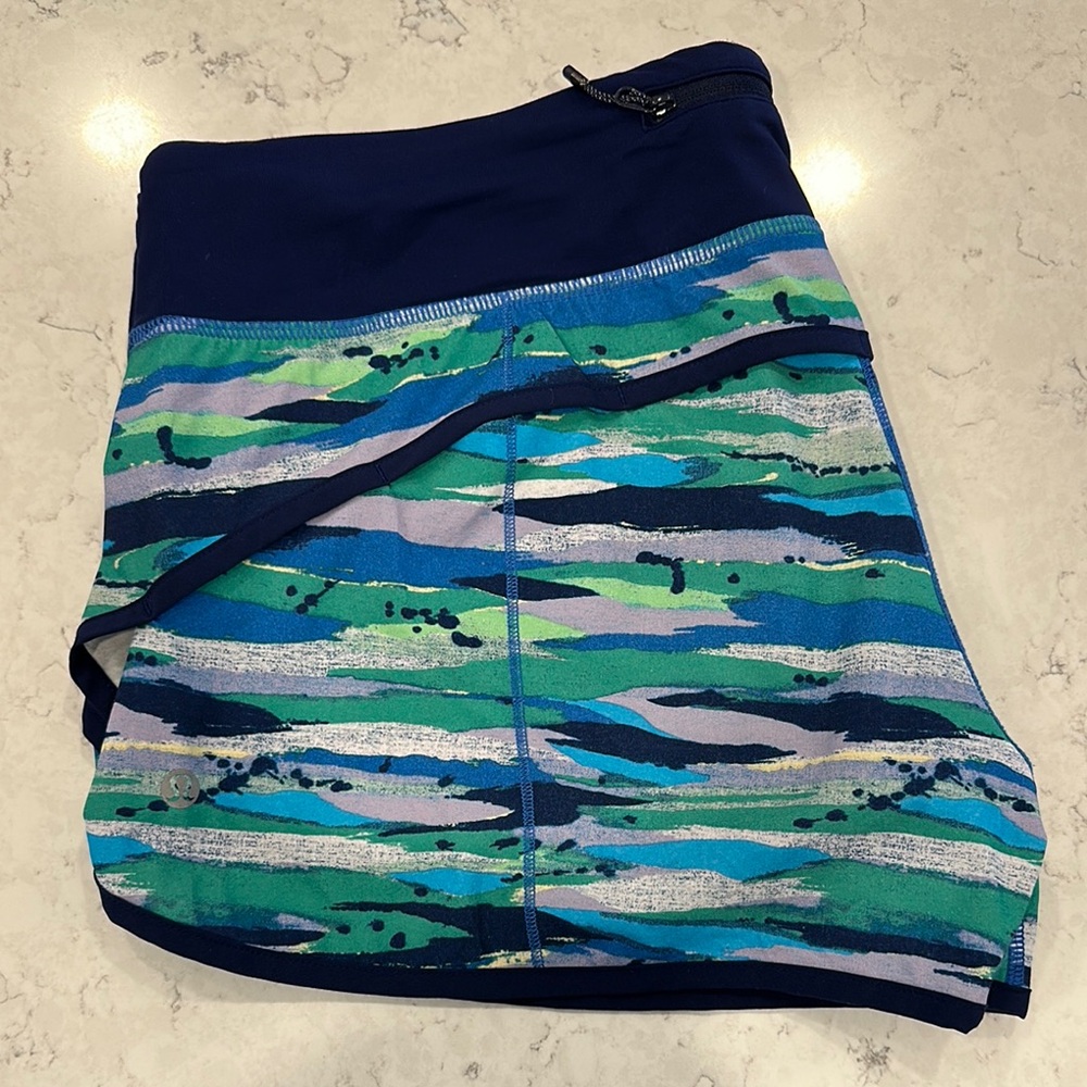 Blue and Green Patterned Skirt